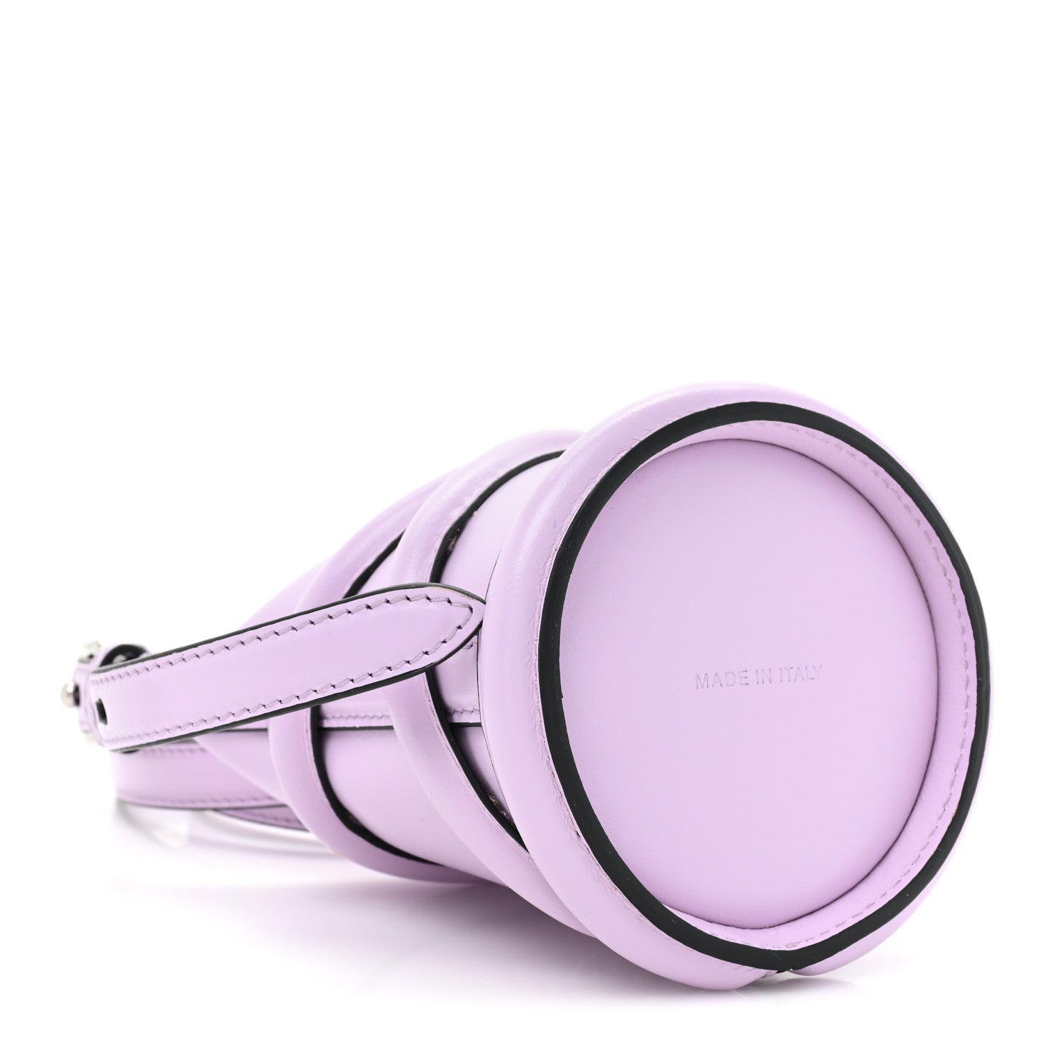 Alexander McQueen Calfskin Mini Curve Bucket Bag Light Purple 4 of 10