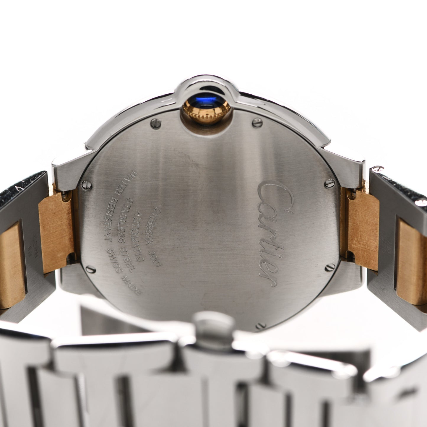 Stainless Steel 18K Yellow Gold 42mm Ballon Bleu De Cartier Automatic Watch
