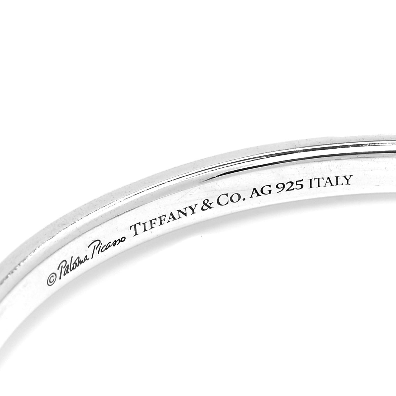 Tiffany Sterling Silver Paloma Picasso Knot Hinged Bangle Bracelet 4 of 4
