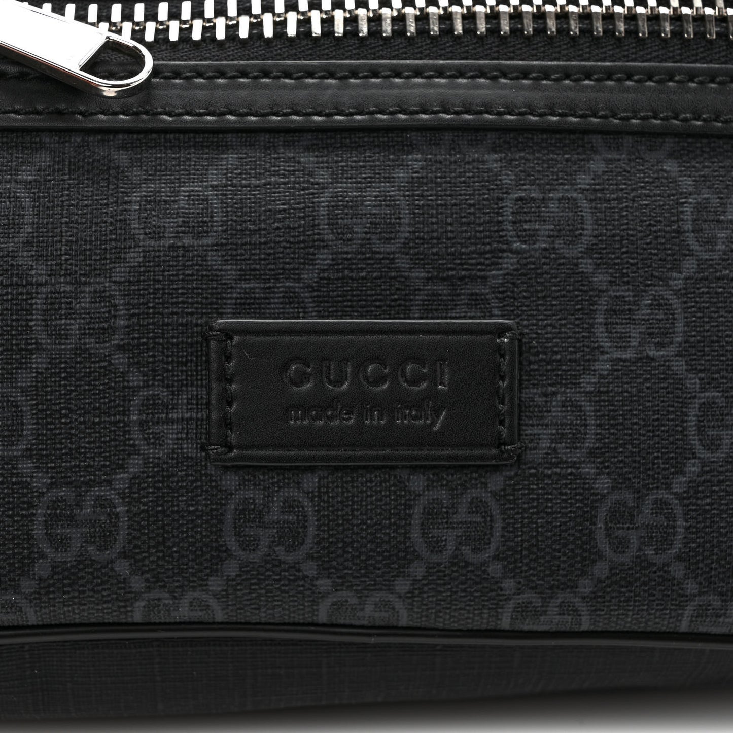 Soft GG Supreme Monogram Web Belt Bag Black Grey