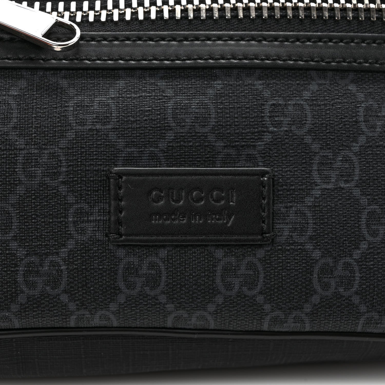 Gucci Soft GG Supreme Monogram Web Belt Bag Black Grey 11 of 11
