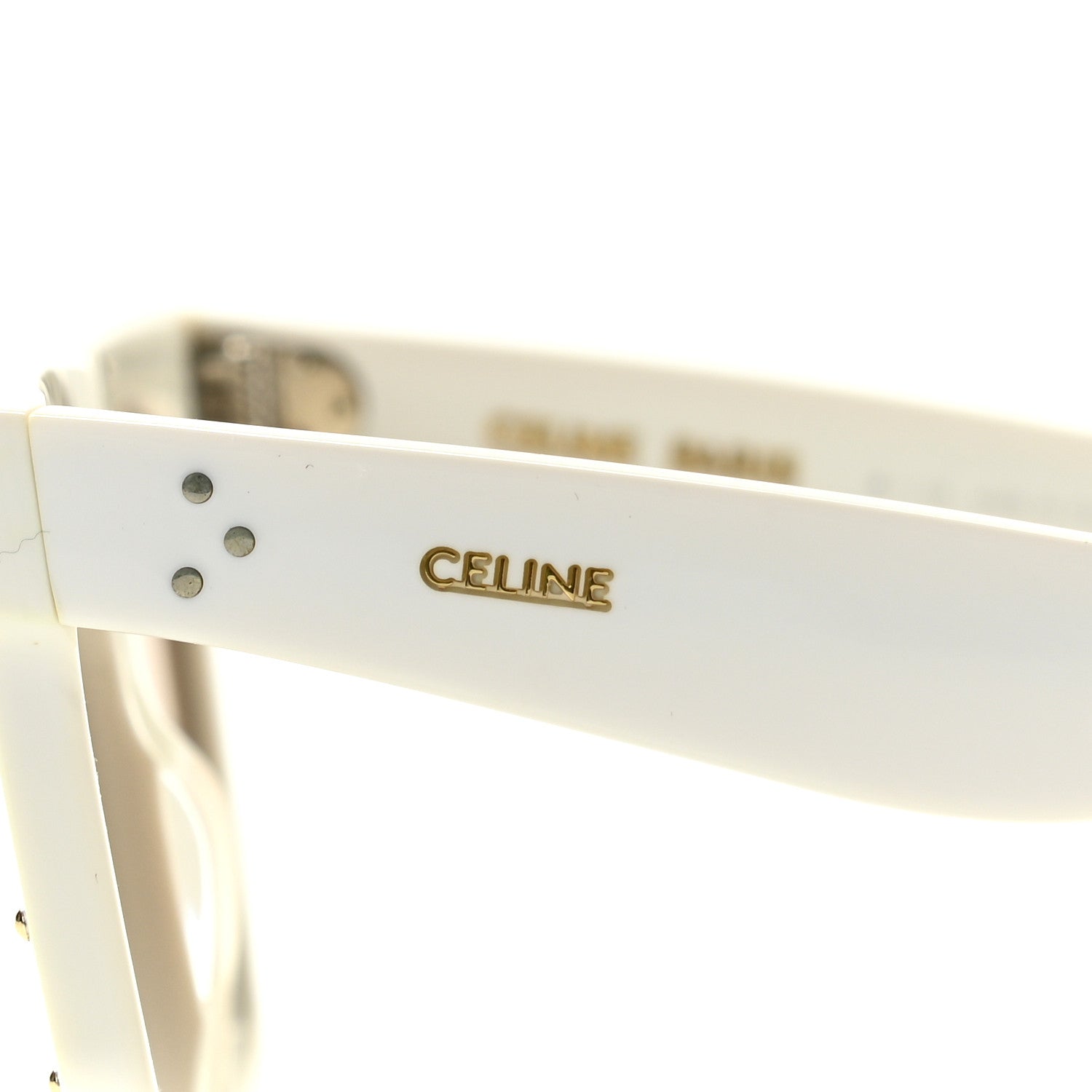 Celine Acetate Studded Square Sunglasses CL40551S White 4 of 6