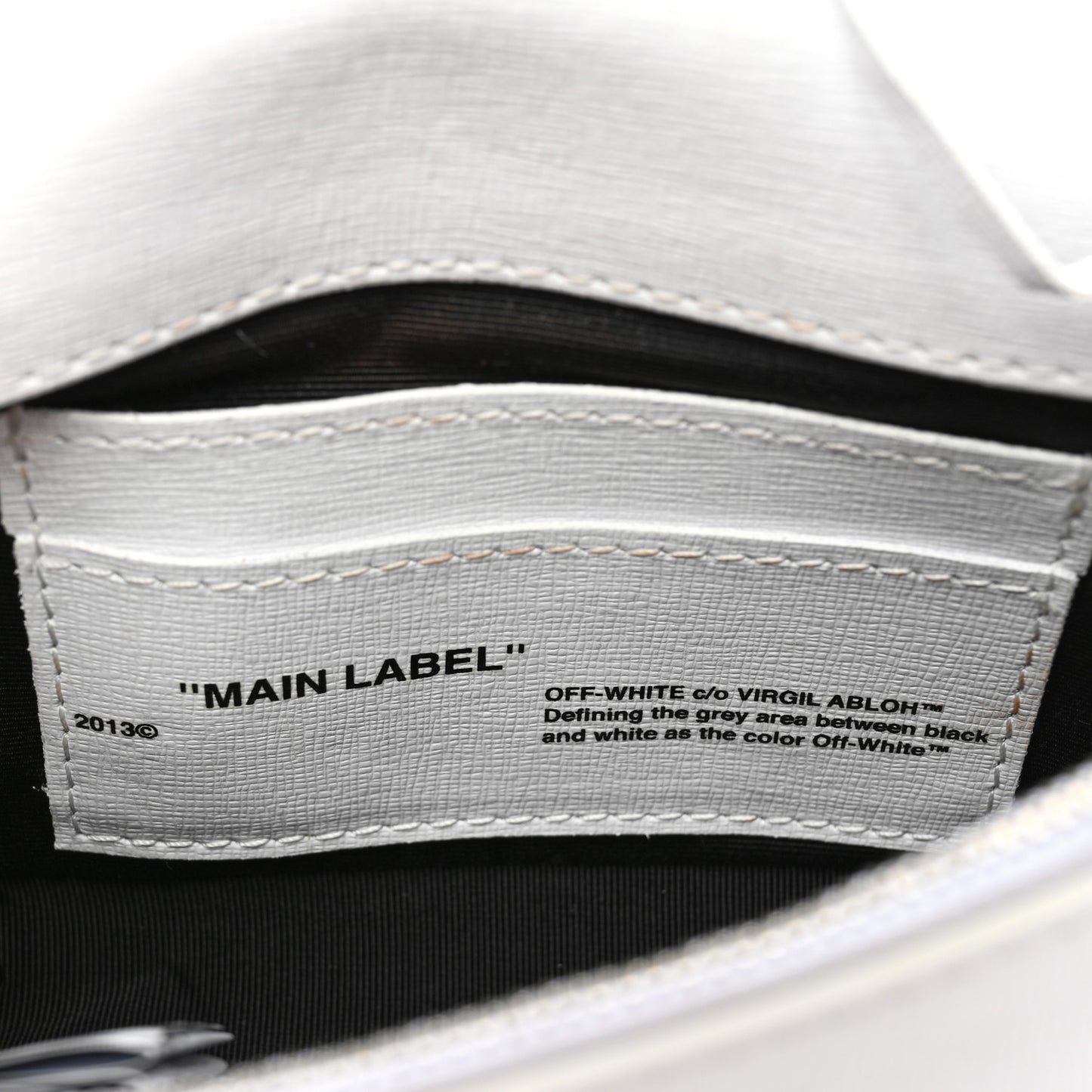 Calfskin Diag Flap Bag White Black