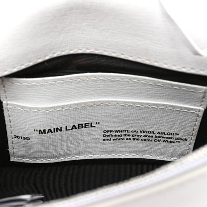 Off-White Calfskin Diag Flap Bag White Black 5 of 15