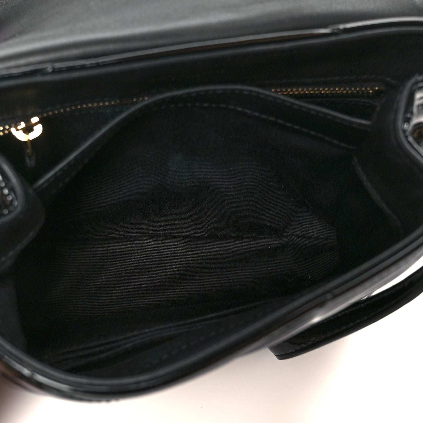 Patent Y Quilted Monogram Toy Loulou Crossbody Bag Black