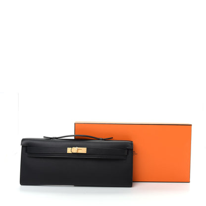 Hermes Swift Kelly Cut Clutch Pochette Black 8 of 8