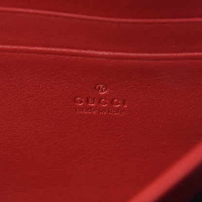 Gucci Calfskin Matelasse GG Marmont Chain Wallet Hibiscus Red 6 of 13
