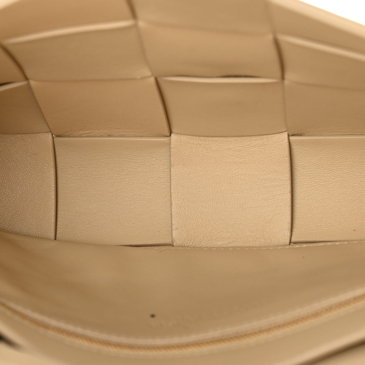 Patent Maxi Intrecciato Cassette Crossbody Bag Beige