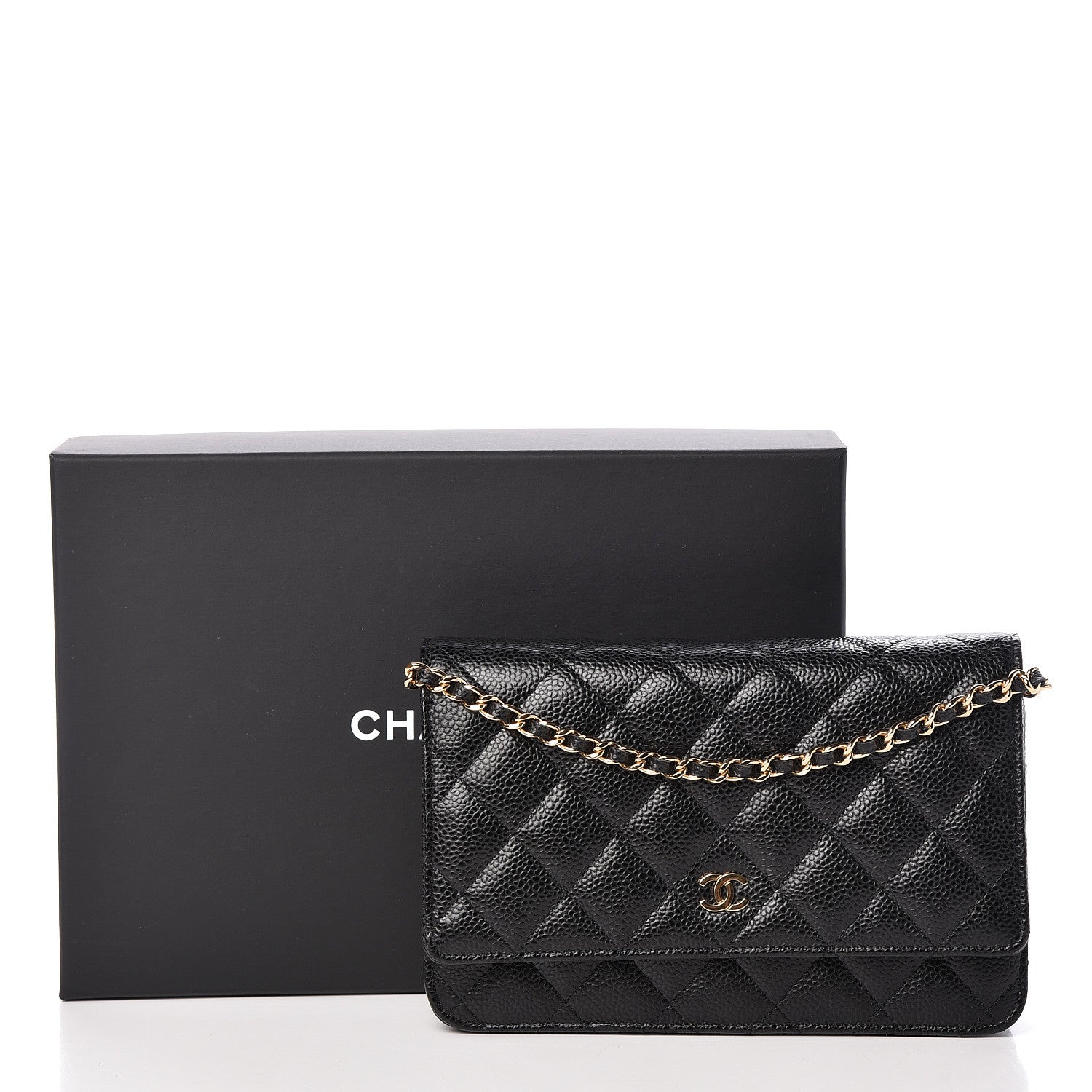 Chanel Caviar Quilted Wallet On Chain WOC Black 11 of 11