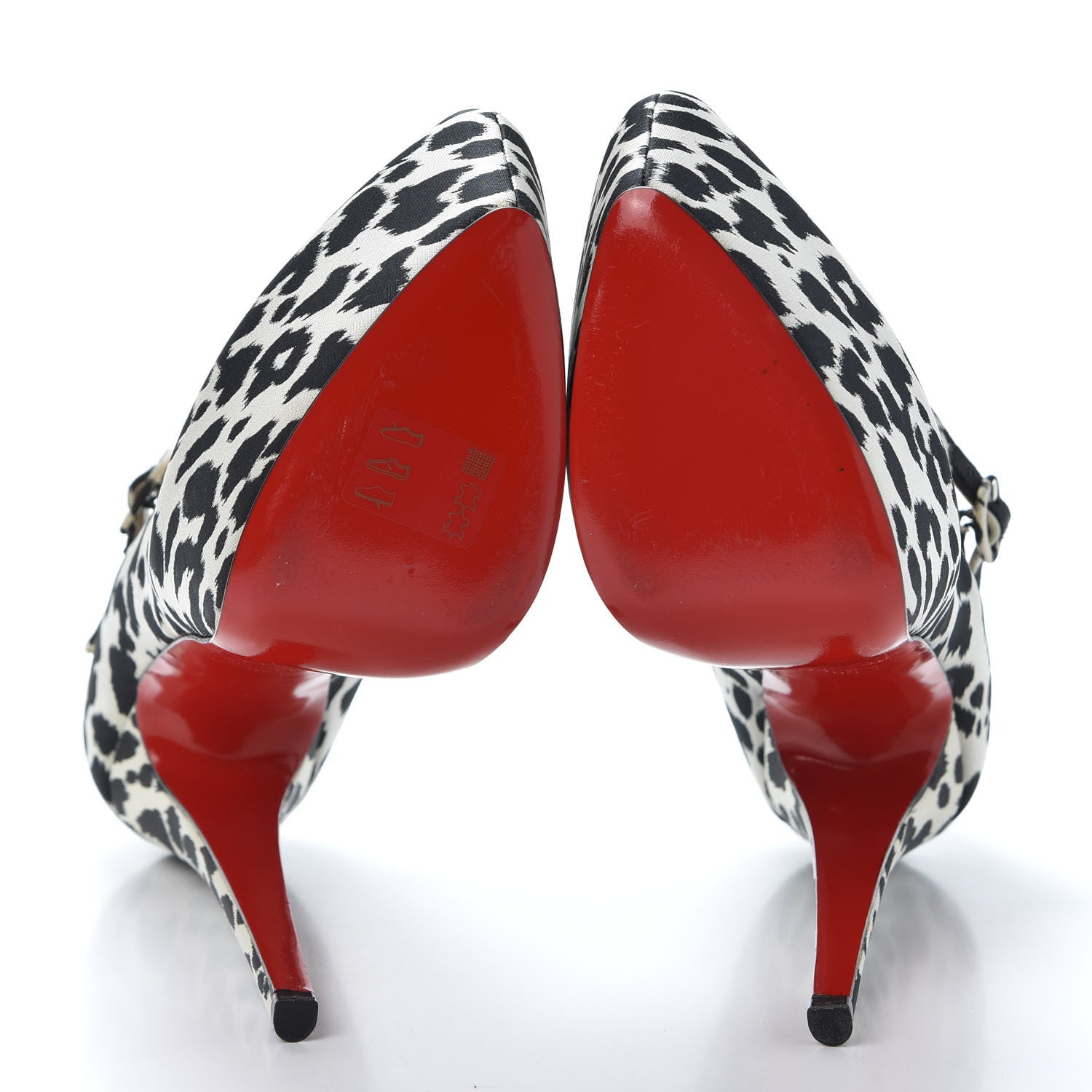 Christian Louboutin Tissu Leopardino Lady Daf 160 Pumps 39 Black White 8 of 10