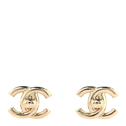 Chanel Metal CC Turnlock Earrings Gold 1 of 5