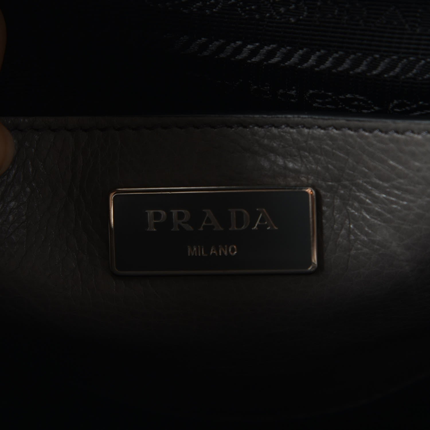 Prada Glace Calf Small Twin Pocket Tote Marmo 7 of 8