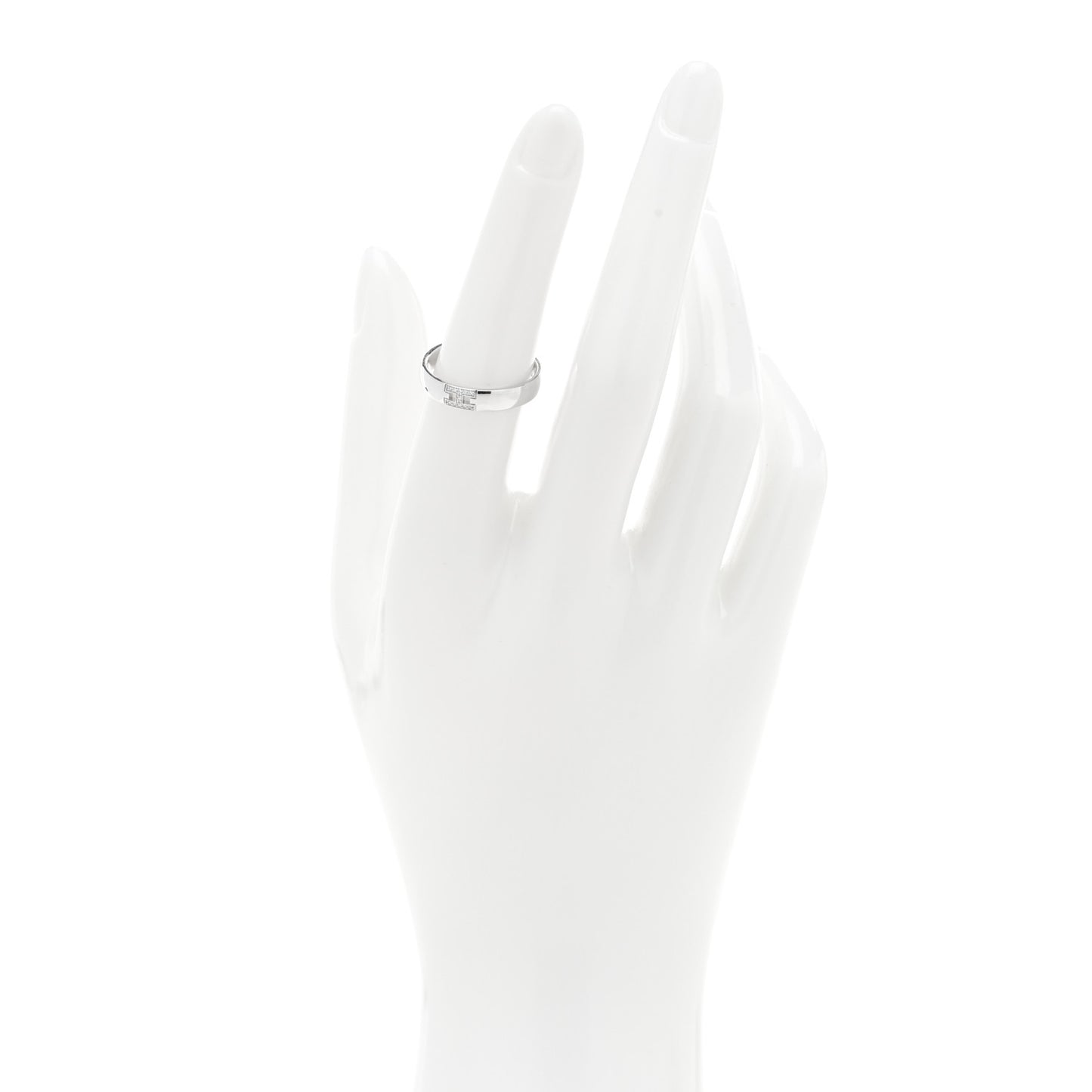 18K White Gold Diamond Ever Herakles Wedding Band Ring 52 6