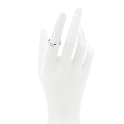 Hermes 18K White Gold Diamond Ever Herakles Wedding Band Ring 52 6 2 of 5