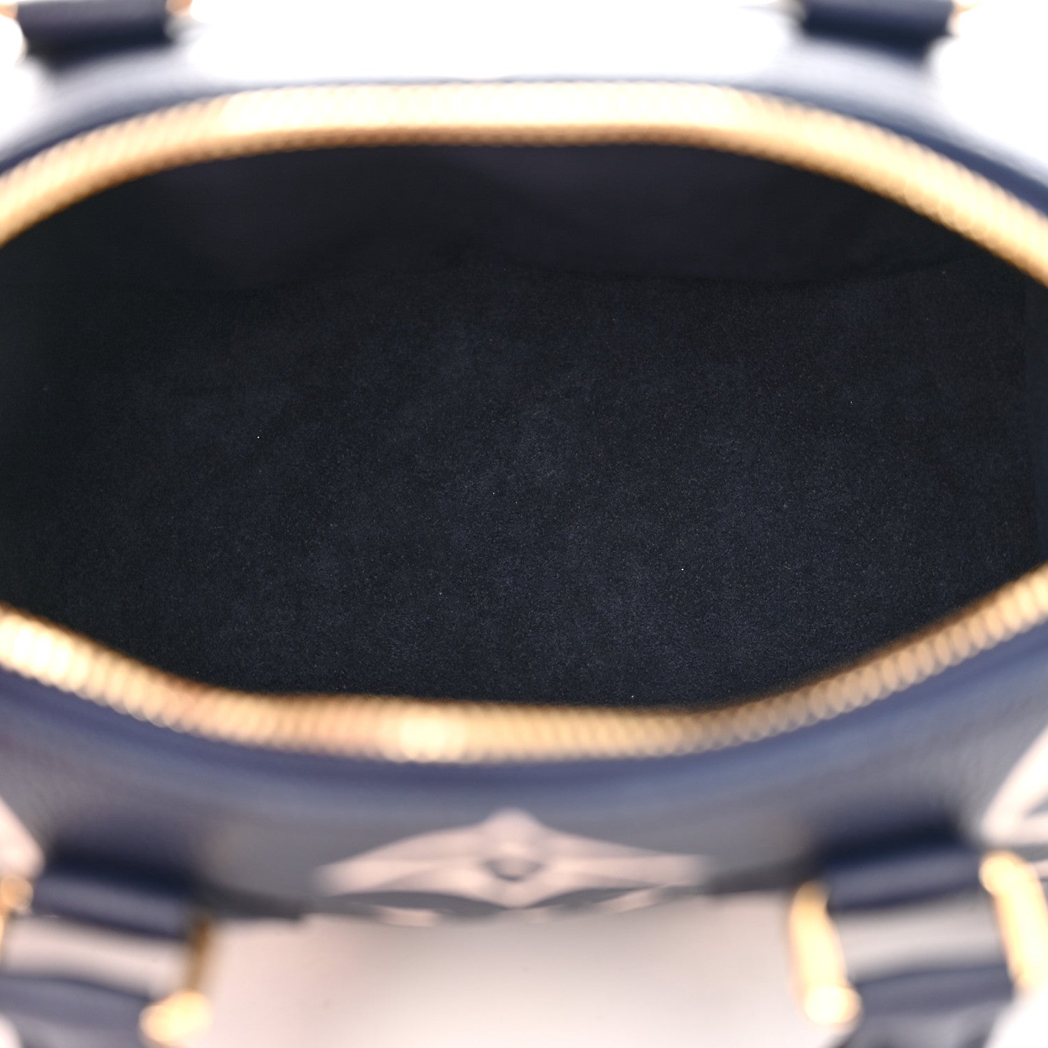 Louis Vuitton Empreinte Monogram Giant Speedy Bandouliere 20 Navy Creme 5 of 10