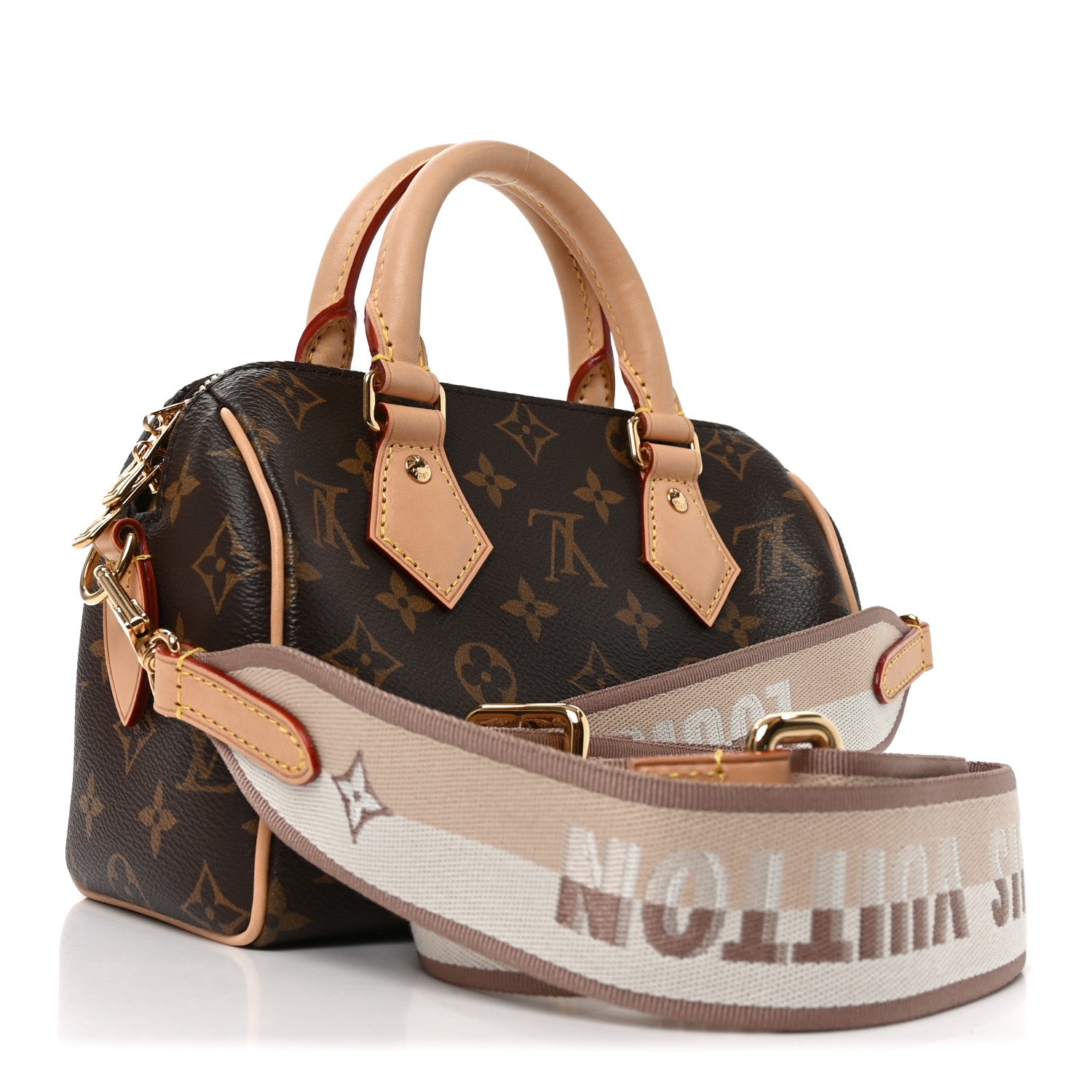 Louis Vuitton Monogram Speedy Bandouliere 20 Beige 3 of 9
