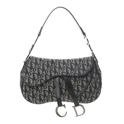 Christian Dior Monogram Double Saddle Bag Black 1 of 4