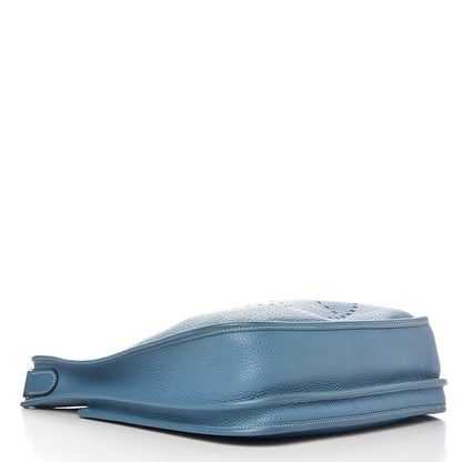 Hermes Taurillon Clemence Evelyne III PM Blue Jean 4 of 11