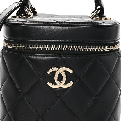 Chanel Lambskin Quilted Trendy Vanity Case Black 8 of 10