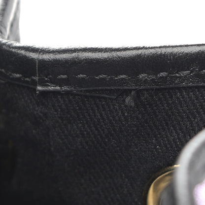 Versace Coated Canvas La Greca Glitter Print Mini Bucket Bag Orchid Black 11 of 11