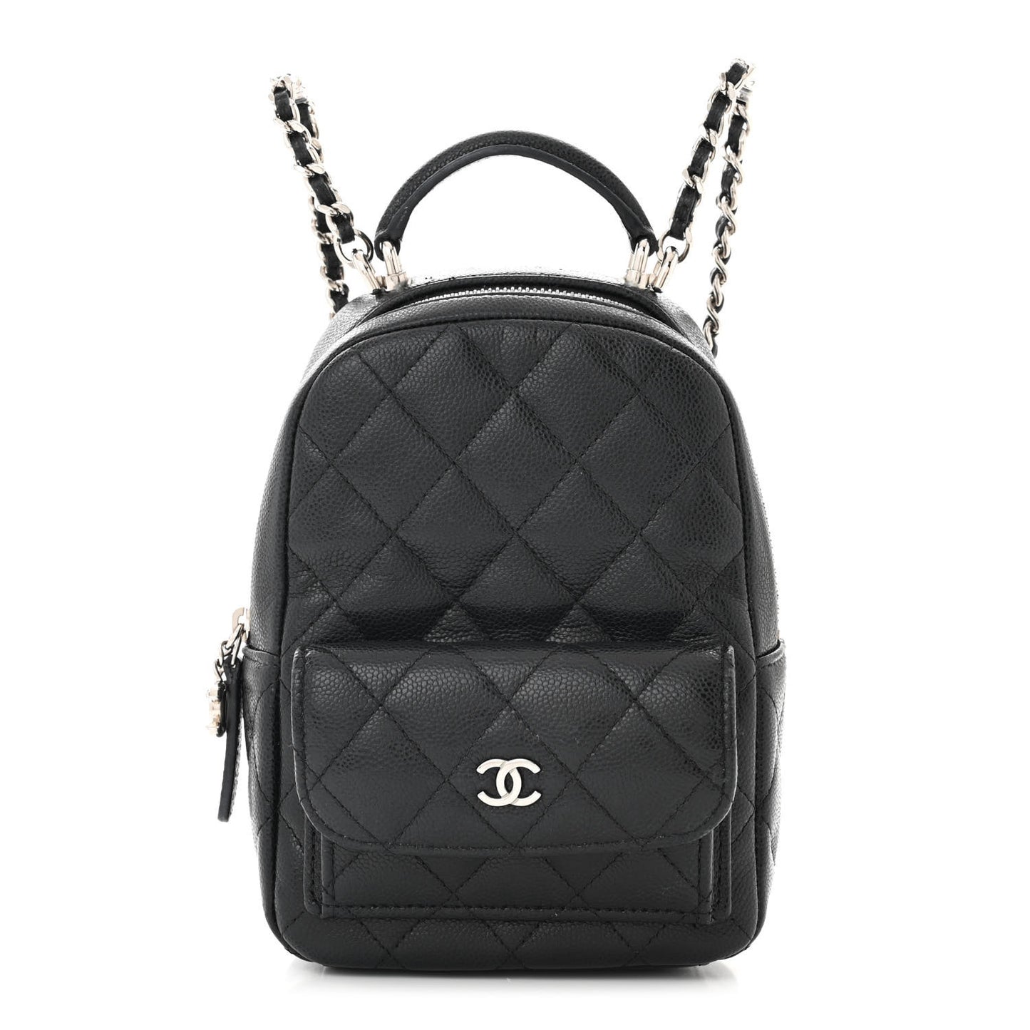 Caviar Quilted CC Mini Classic Backpack Black