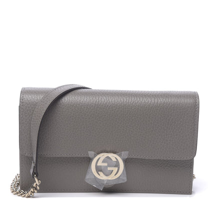 Gucci Dollar Calfskin Interlocking G Chain Wallet Loess 1 of 11