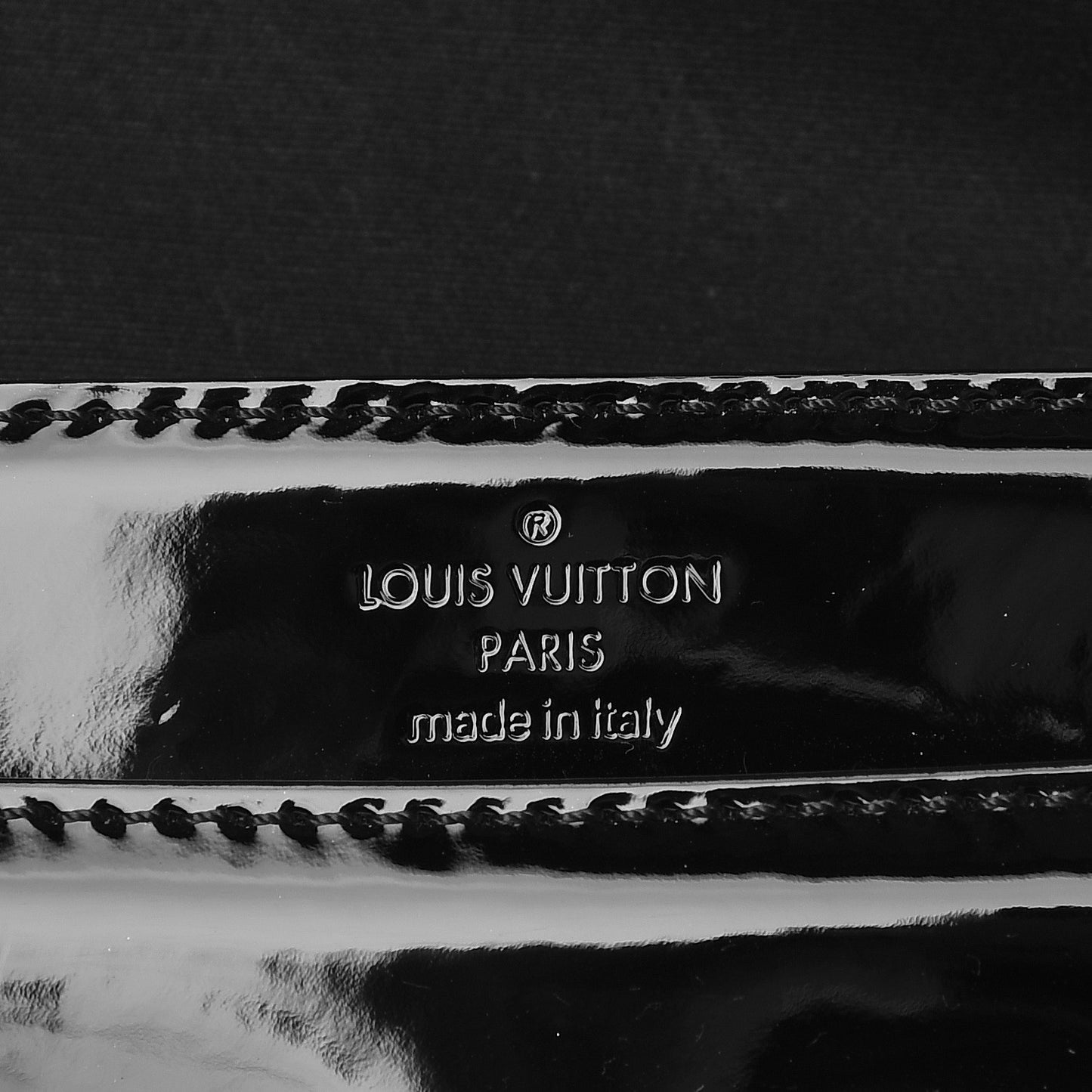Patent Louise Clutch Black