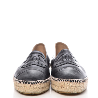 Chanel Lambskin CC Espadrilles 40 Black 2 of 12