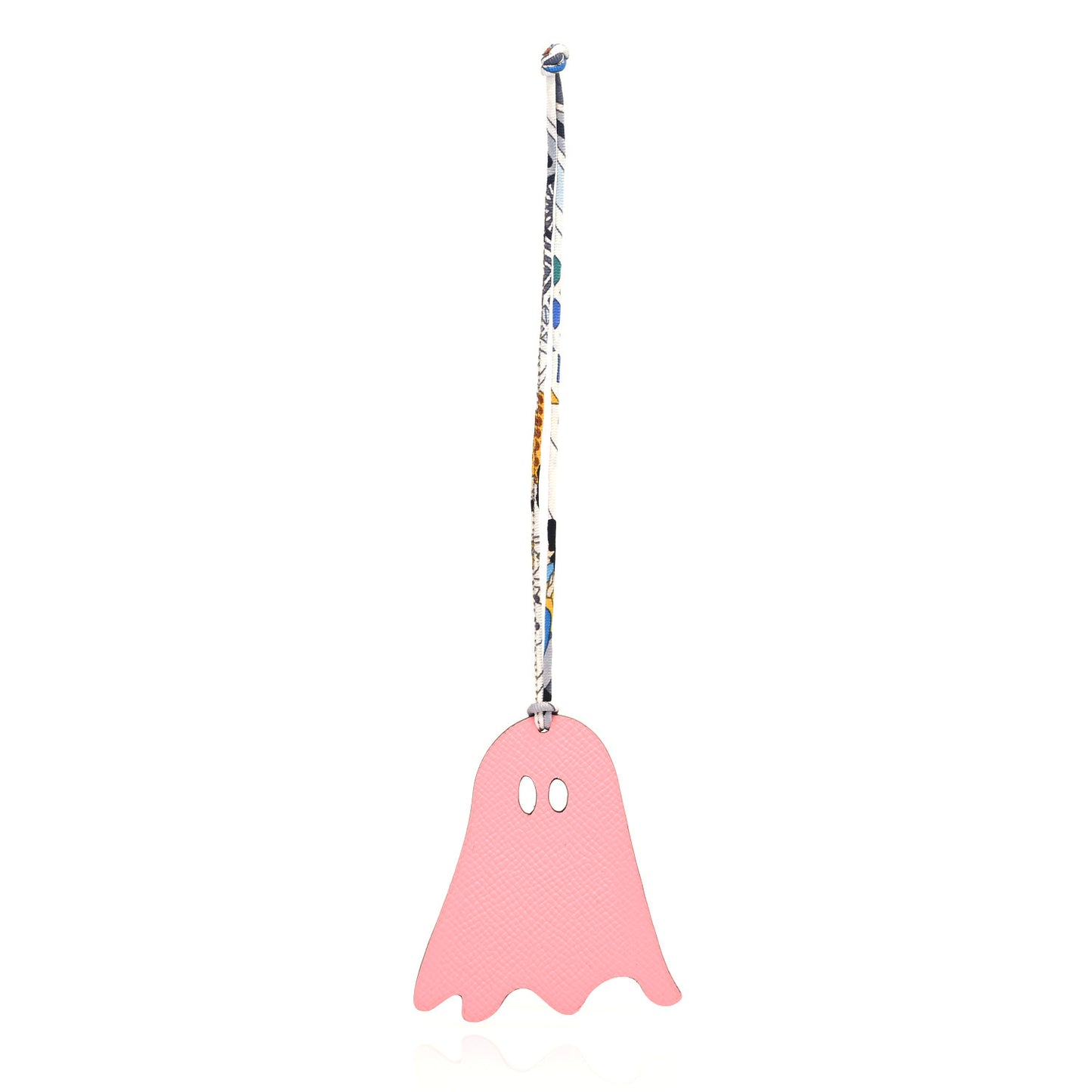Togo Epsom Petit H Ghost Bag Charm Rose Confetti Vert Fonce