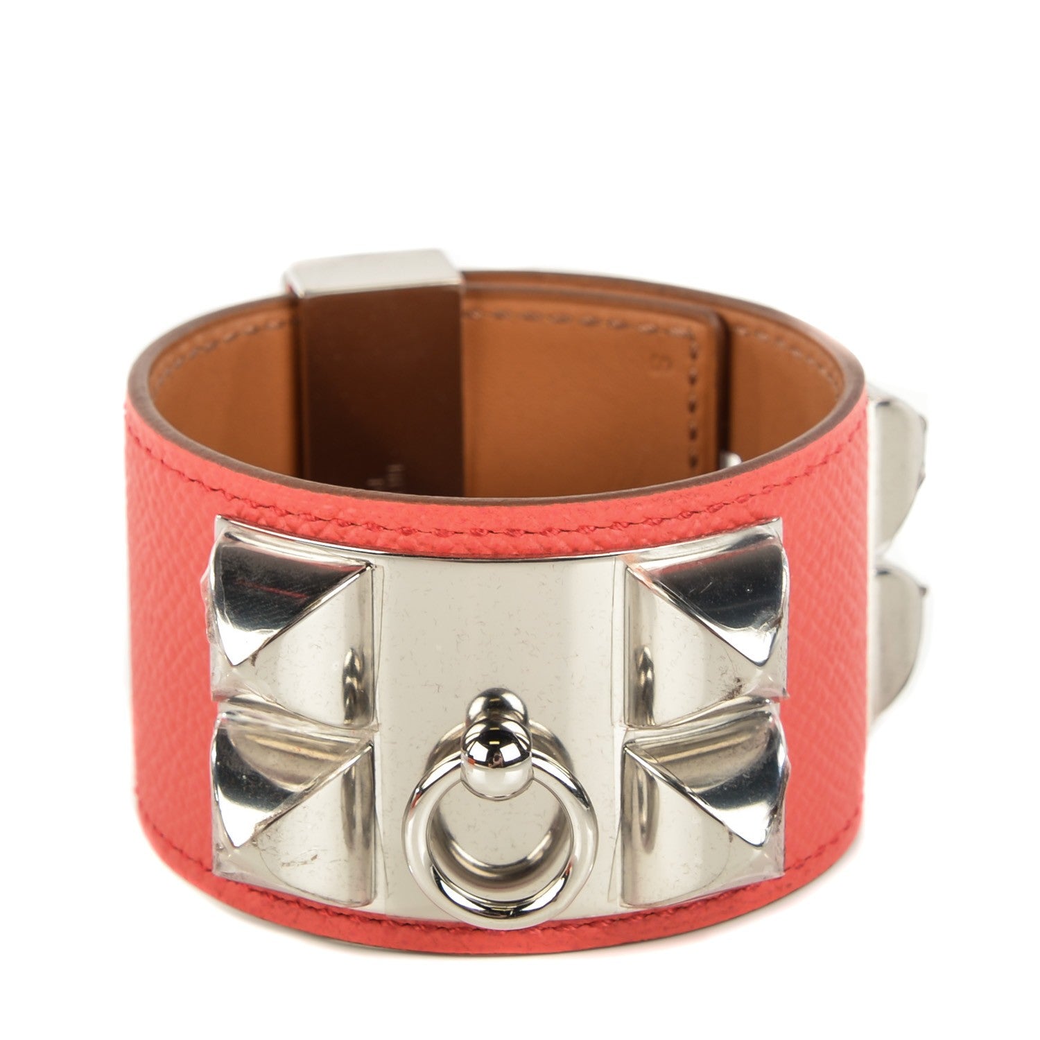 Hermes Epsom Collier de Chien CDC Bracelet S Rose Jaipur 1 of 7