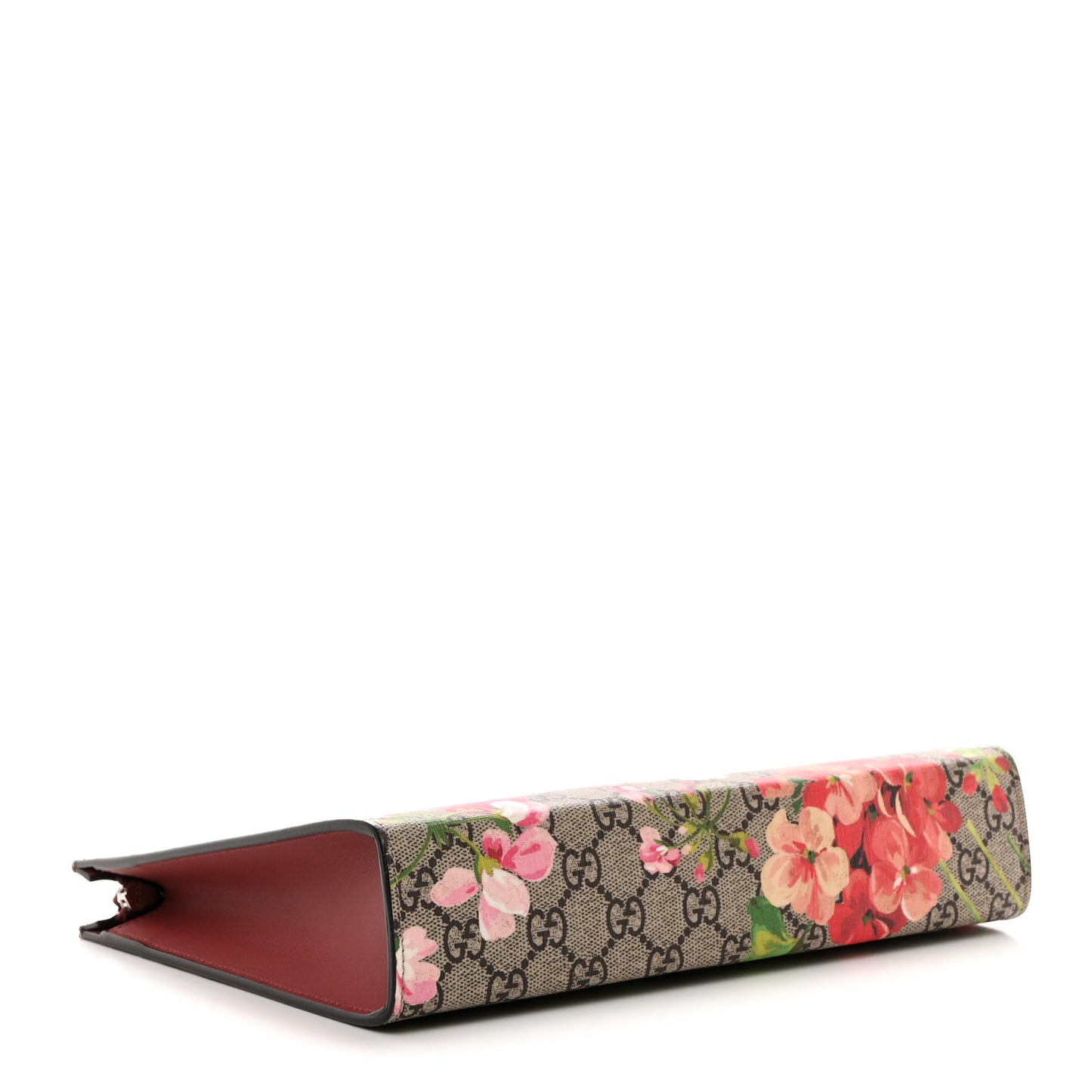 GG Supreme Monogram Blooms Large Cosmetic Case Beige Multicolor Dry Rose
