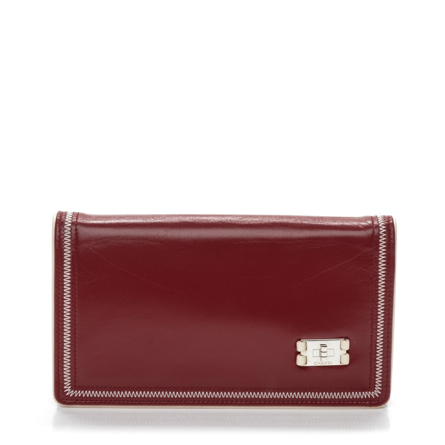 Lambskin Mademoiselle Yen Wallet Red