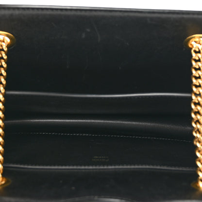 Fendi Vitello Glacier Karligraphy Pocket Shoulder Bag Black Gingerbread 5 of 10