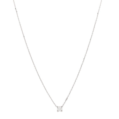 Cartier 18K White Gold Diamond .30ct C De Cartier Pendant Necklace 1 of 5