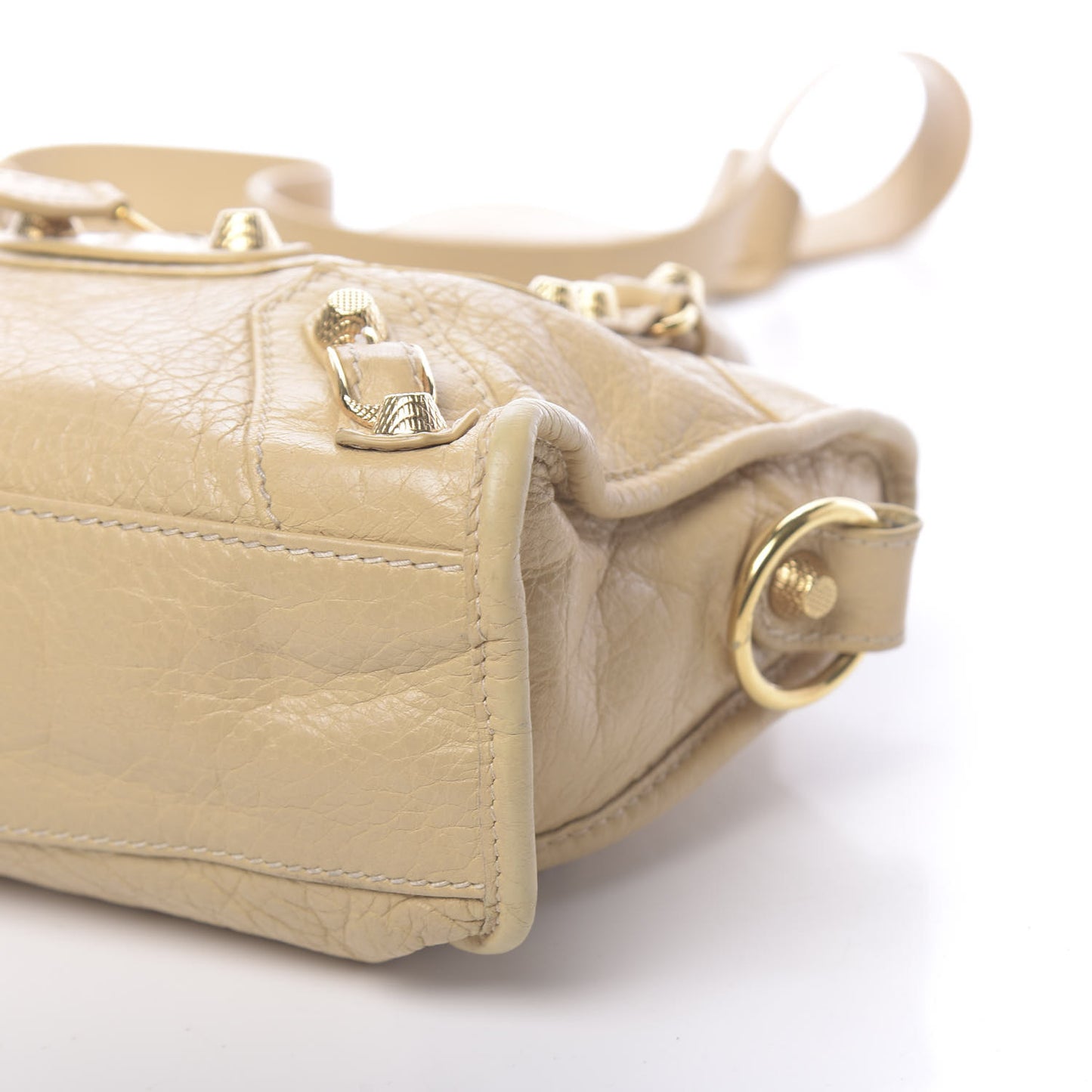 Agneau Giant 12 Gold Hardware Mini City Beige Oryx