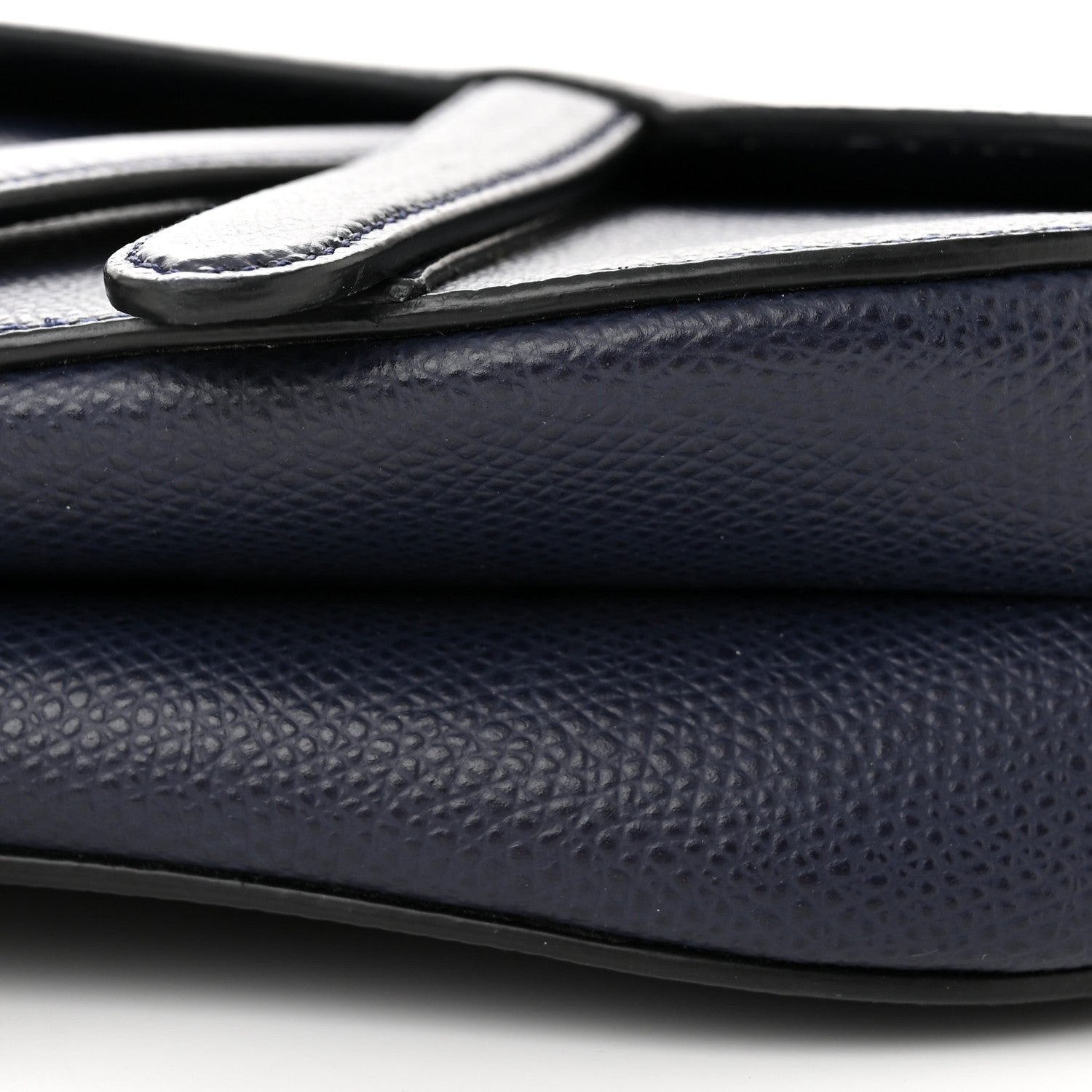 Christian Dior Grained Calfskin Mini Saddle Bag Navy 10 of 10