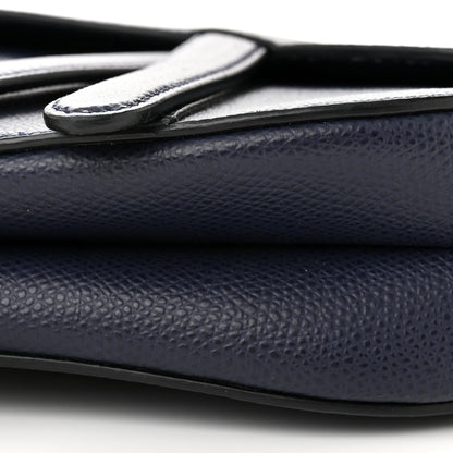 Christian Dior Grained Calfskin Mini Saddle Bag Navy 10 of 10