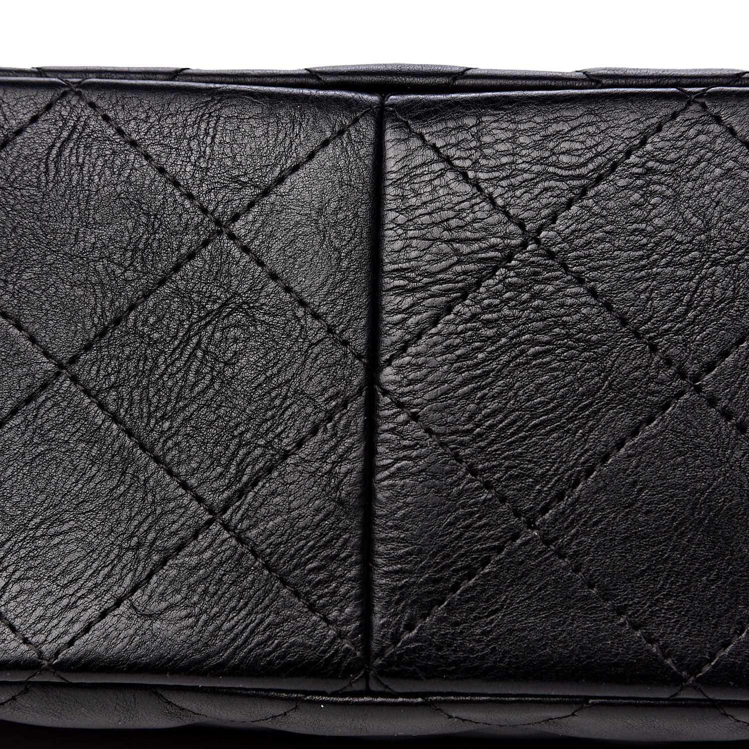 Chanel Crumpled Calfskin Quilted Jumbo Double Flap So Black 9 of 15