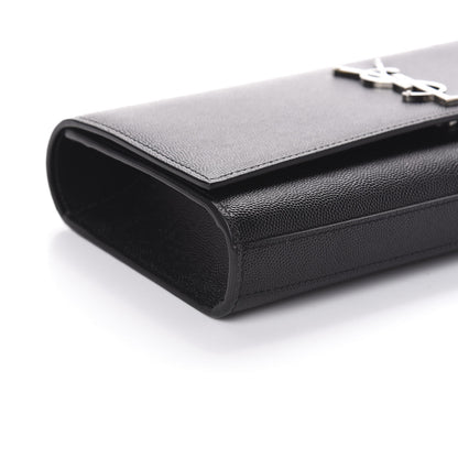 Saint Laurent Grain De Poudre Monogram Cassandre Clutch Black 7 of 8
