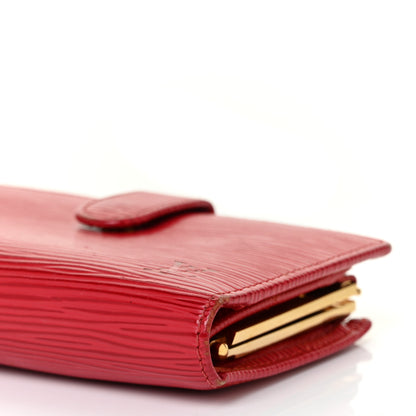 Louis Vuitton Epi French Purse Wallet Castillan Red 8 of 9