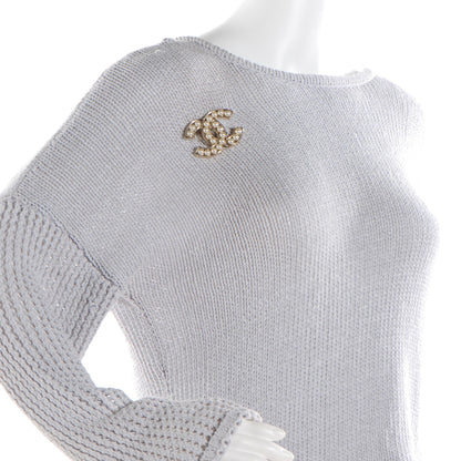 Chanel Pearl CC Brooch Light Gold 2 of 5