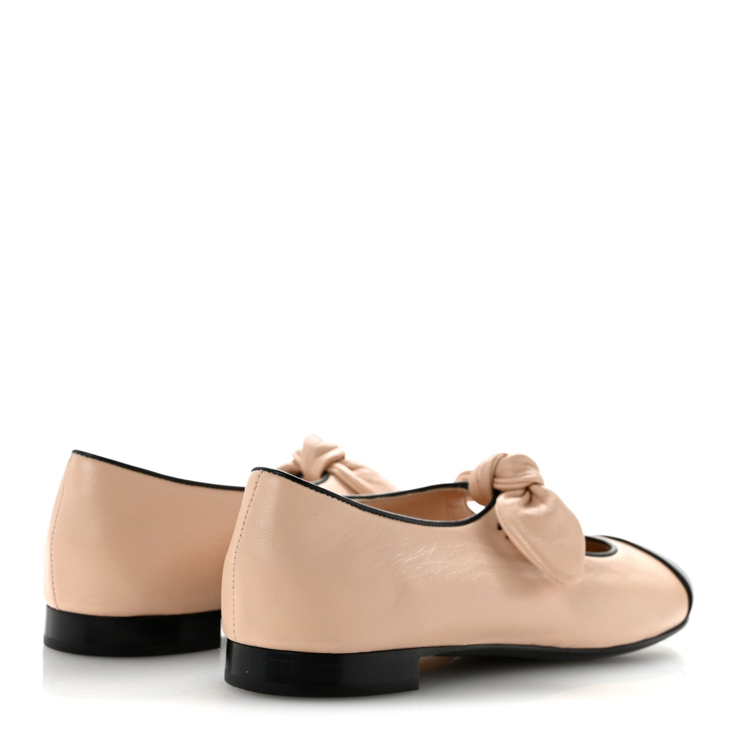 Lambskin Bow Mary Jane Flats 36 Light Blue Black 40 Beige Black 37.5 Beige Black