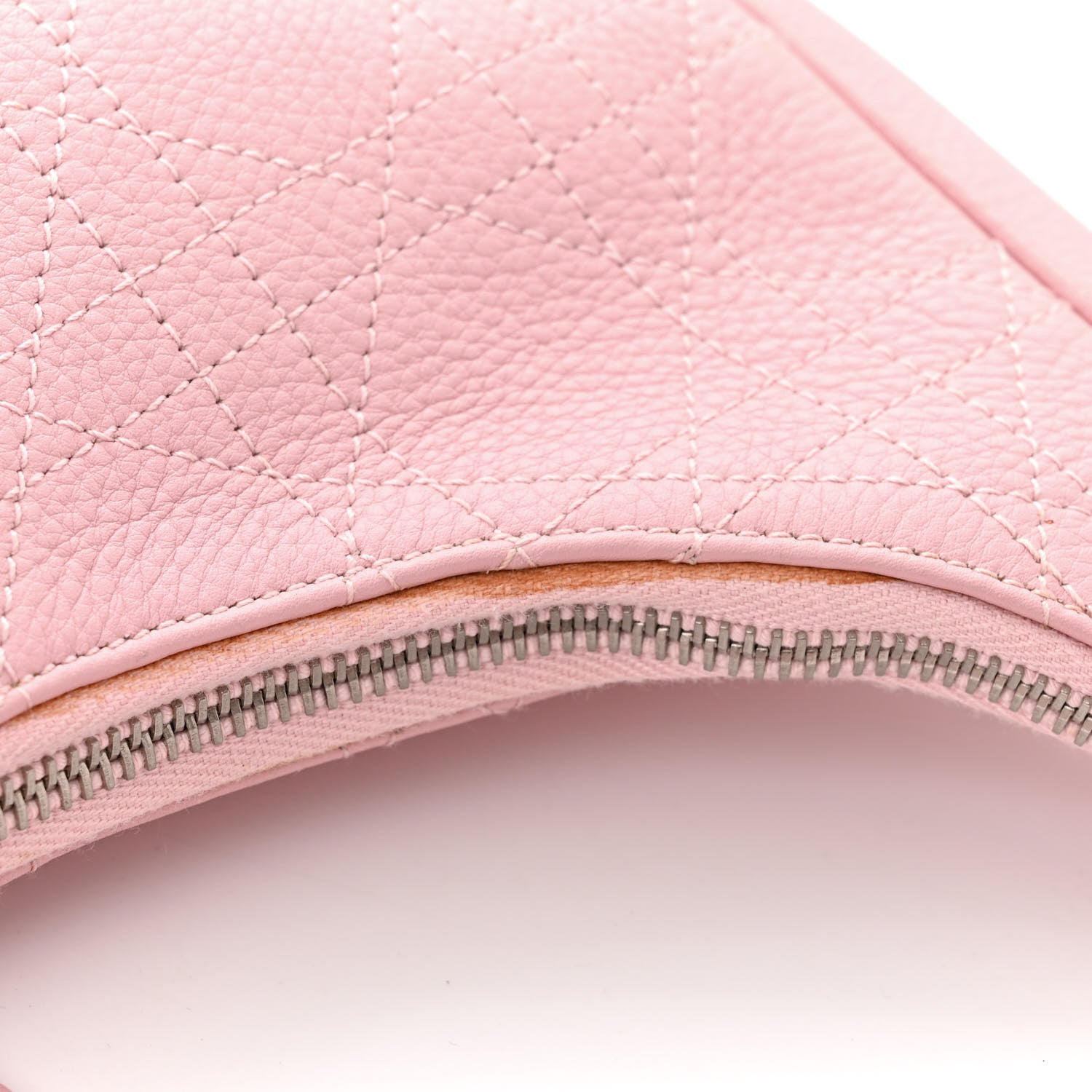 Christian Dior Grained Calfskin Cannage Hobo Pink 17 of 17