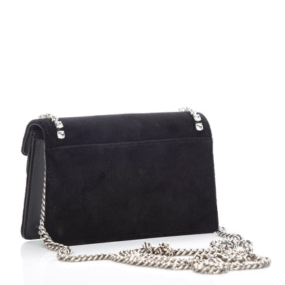 Gucci Velvet Crystal Super Mini Dionysus Shoulder Bag Black 3 of 8