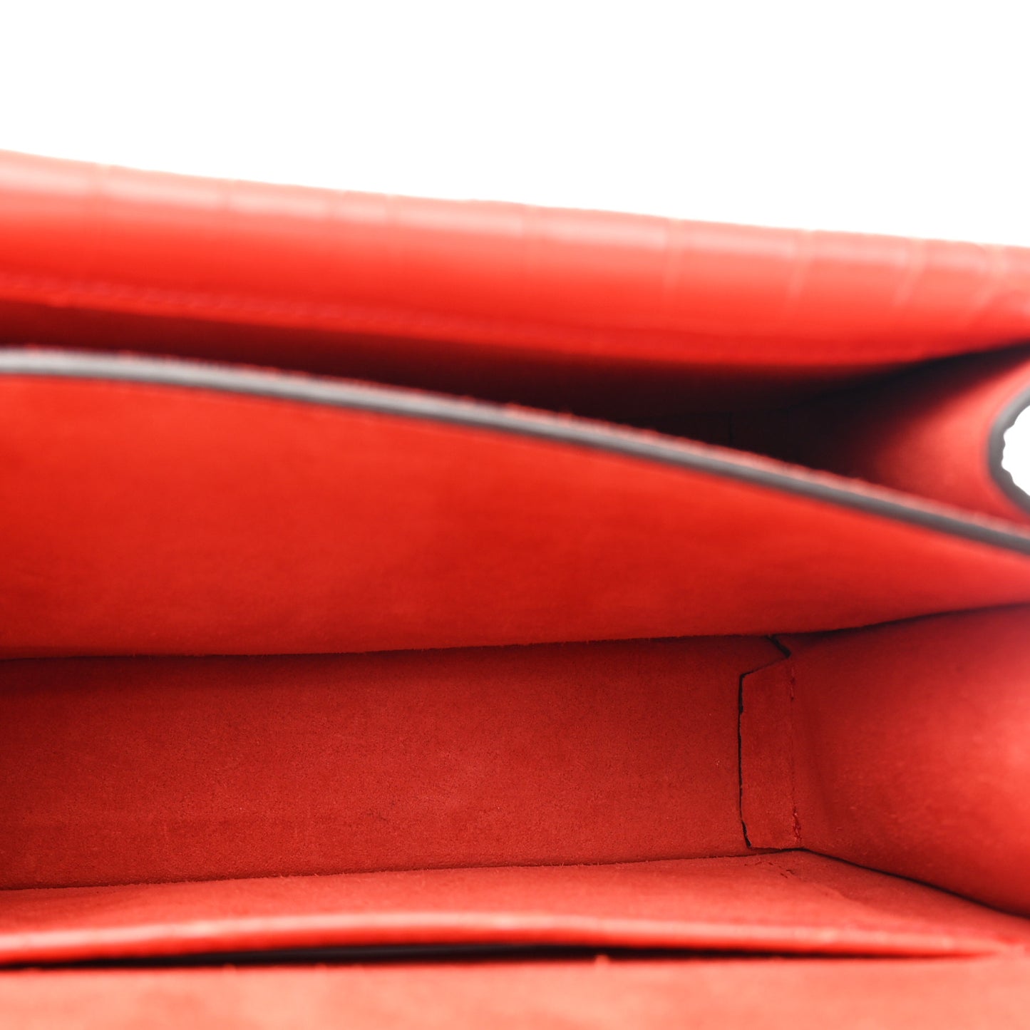 Calfskin Crocodile Embossed Medium Harlow Satchel Orange