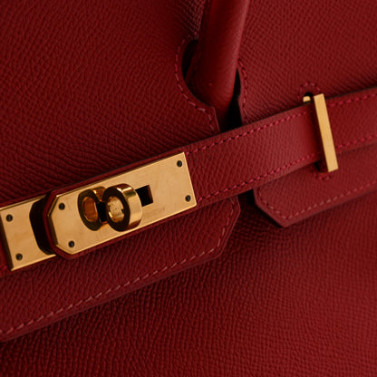 Hermes Epsom Birkin 30 Rouge Casaque 13 of 14