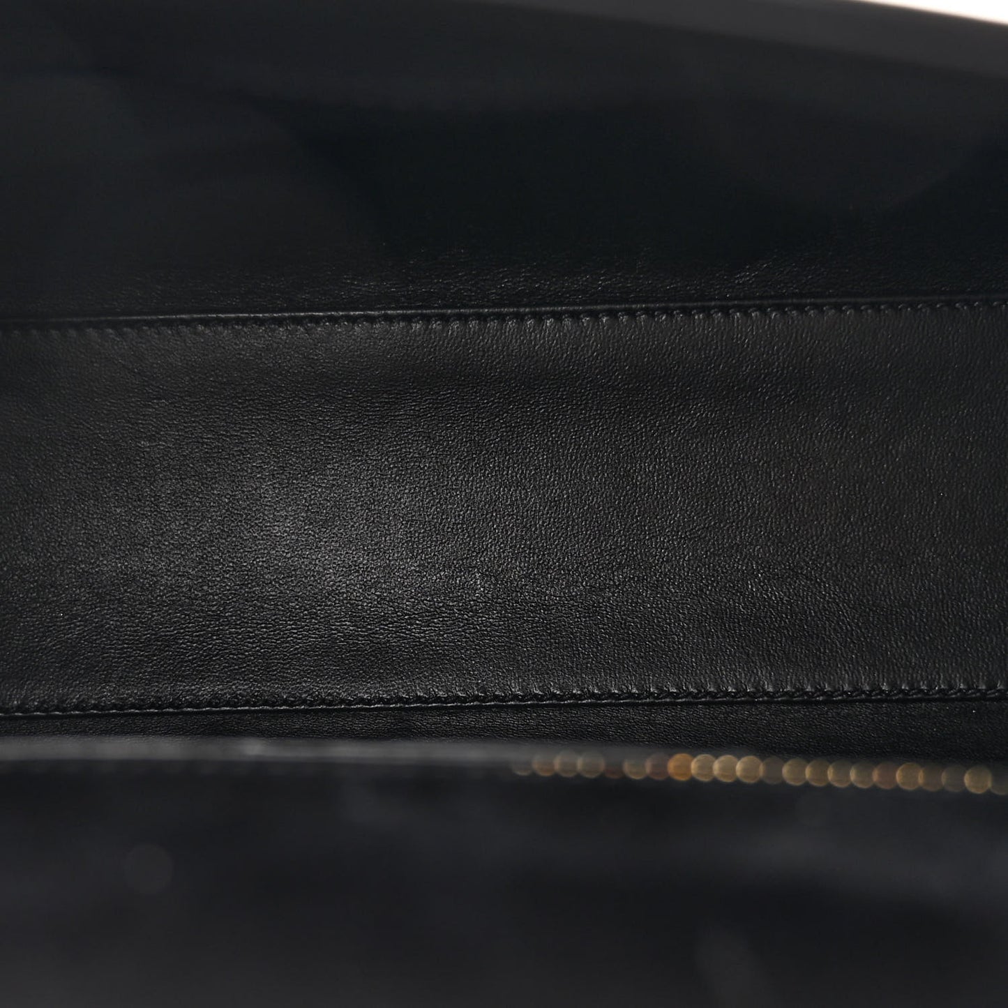 Shiny Calfskin Le Fermoir Top Handle Bag Small Black