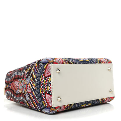 Christian Dior Calfskin Embroidered Butterfly Medium Lady Dior Multicolor 3 of 4