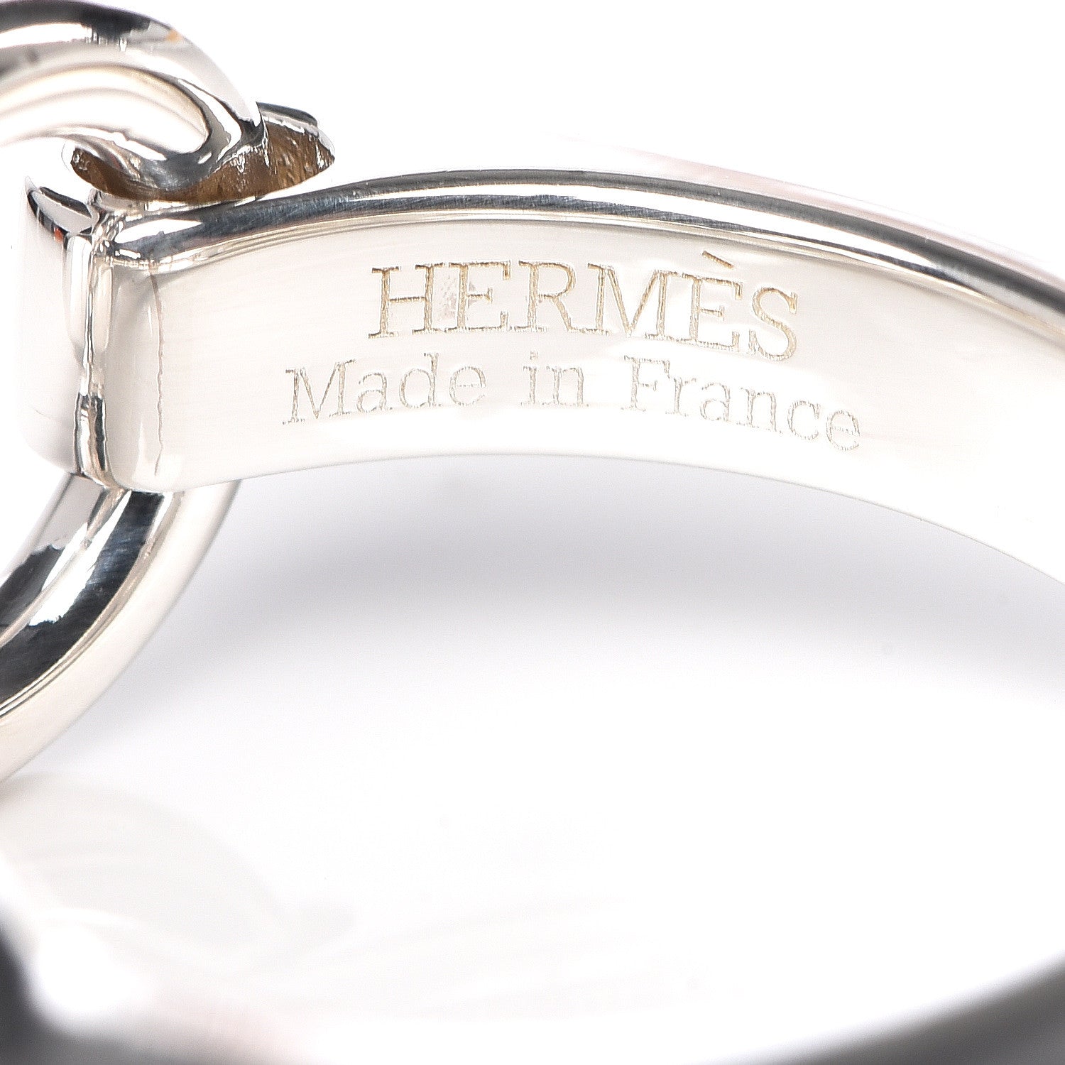 Hermes Sterling Silver PM Galop Ring 53 6.25 8 of 9