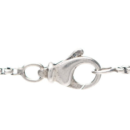 David Yurman Sterling Silver Diamond Rhodonite Dog Tag Necklace 5 of 5